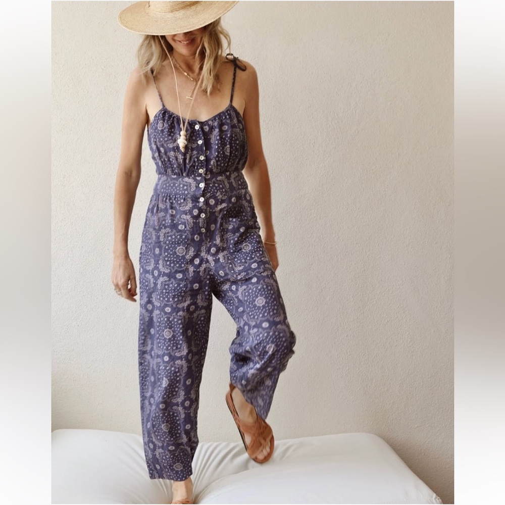 Pietsie romper in western paisley red, size XS. New without tags